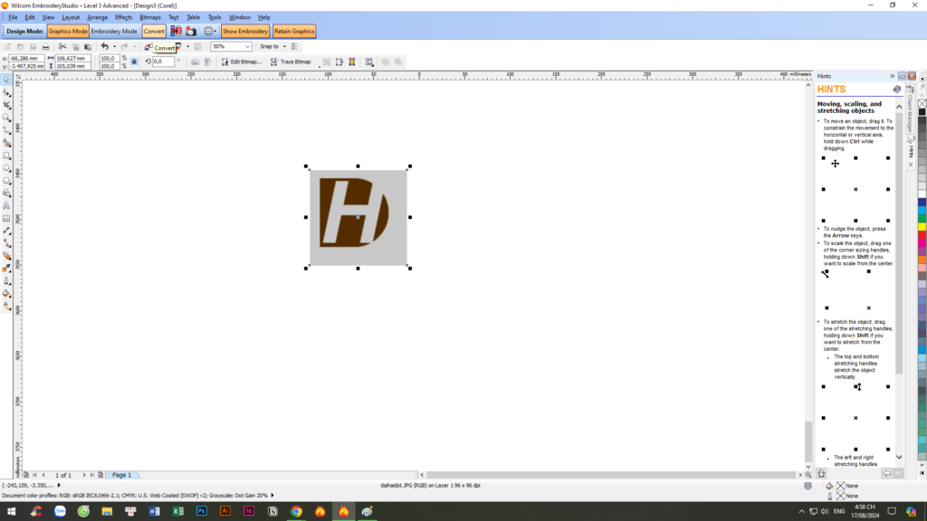 convert hinh anh tu corel sang wilcom es e2